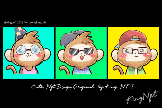 create custom original cute nfts cartoon design for your collections crypto art