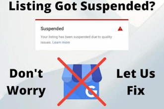 reinstate gmb suspended listing and fix issues