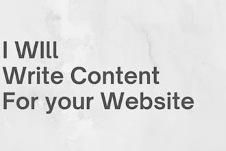 write content for your website