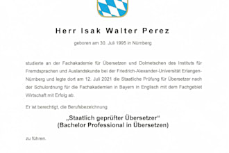 translate english documents into german