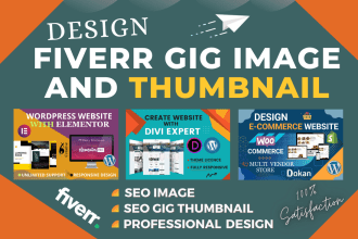 design  modern fiverr gig image cover and thumbnail for you