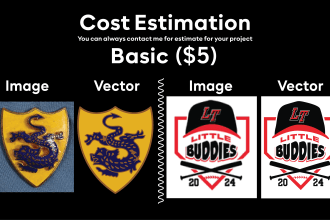 vector tracing or recreate any pixeled logo, image in vector