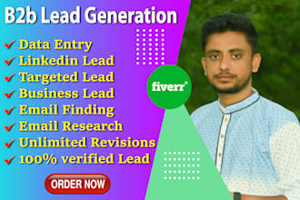 b2b lead generation, inkedin and email list for web research
