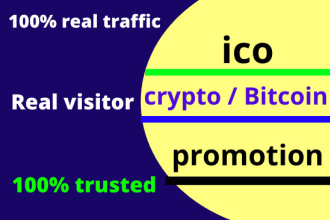 promote crypto, bitcoin, ico token and any crypto users