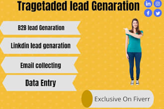 targeted b2b lead generation by web research and  using linkding sales navigator