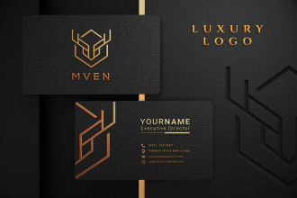 design a luxury geometric or a line art logo