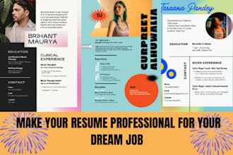 create professional and attractive resume designs