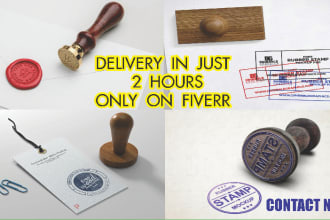 design professional custom realistic rubber stamp logo