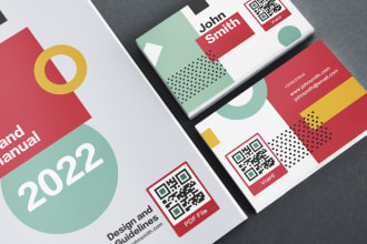 create a professional business card with a qr code