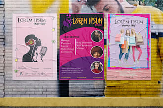 design modern poster design, signage and social media design