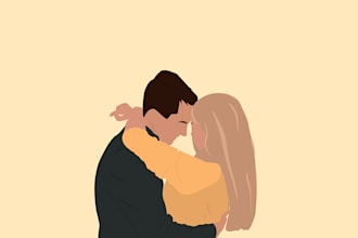 draw a minimalistic vector portrait for you