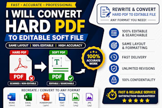 rewrite your hard PDF into editable with same layout