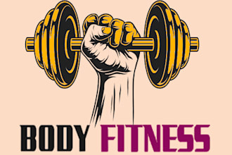 give wonderful fitness logo design for your company