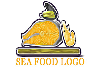 create experience unique sea food drink restaurant logo