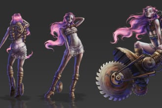 draw beautiful character or creature concept art for you