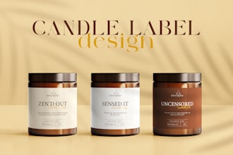 do candle label design and packaging design