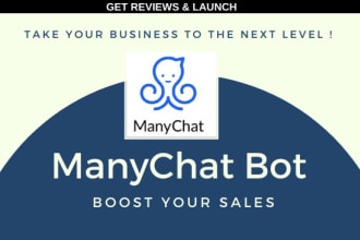 create manychat bot for amazon fba product launch, PPC and fb ads