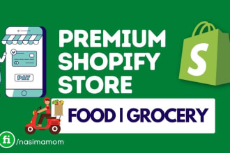 create premium grocery,food shopify ecommerce website store