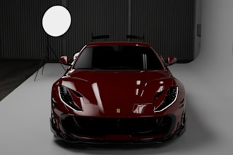 create 3d car model animation low poly high poly texture