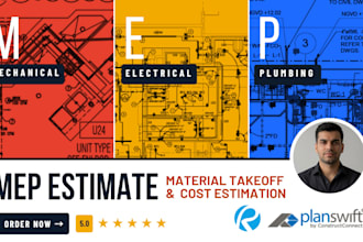 do mep metrial takeoff, quantity takeoff and cost estimate