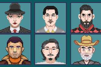 make unique pixel art portrait