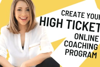 be your high ticket coaching consultant