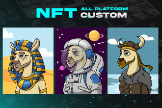 create cartoon, mascot, avatar for nft collection