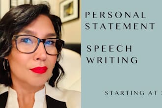 help you with your personal statement or speech