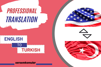 professionally translate turkish to english and english to turkish