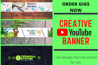 design profesional youtube banner