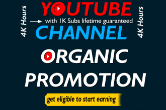 organic youtube channel promotion for revenue generation