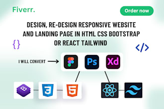 design, redesign, convert figma to html CSS, react js, next js, reactive website