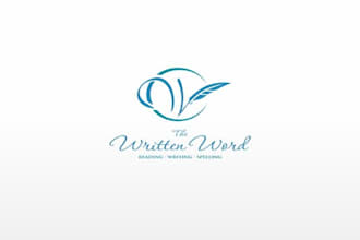 create a brand logo for the written word