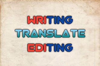 do writing content, translating, and video editing