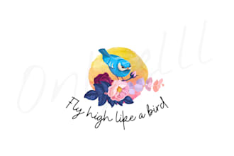 design feminine or pretty watercolor logo for you