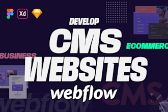 design, develop cms and ecommerce webflow website and convert figma to webflow
