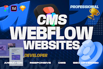 design or develop your webflow website and setup webflow cms