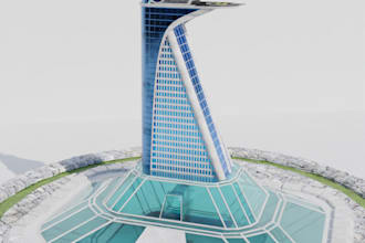 do architectural 3d exterior modeling and realistic rendering
