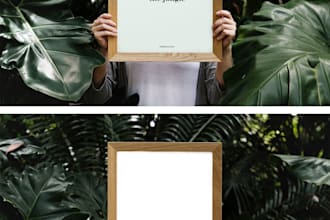 create a unique shirt mockup and poster design for you