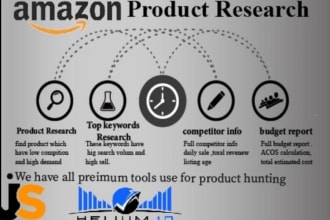 do unique product research and hunt a winning product for amazon fba