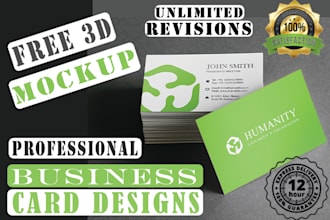 do professional, creative, modern business card design