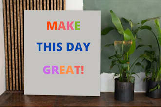 design motivational quotes canvas wall art
