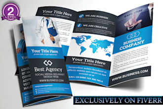 design professional leaflet bifold flyer poster brochure