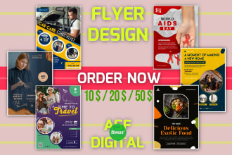 design creative event flyer, corporate flyer, food flyer etc