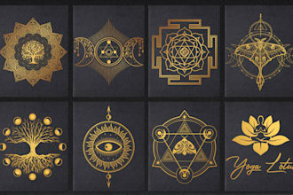 do unique sacred geometry logo mandala spiritual designs
