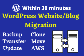 backup clone, migrate transfer update wordpress website or blog also bug fix