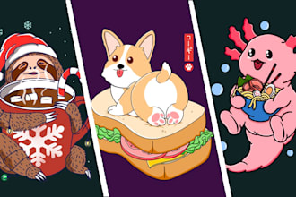 draw any animal in funny illustration style