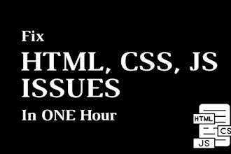 fix HTML issue, fix CSS issue, fix javascript and jquery issues