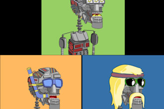 create nft art and crypto art robot rogue society