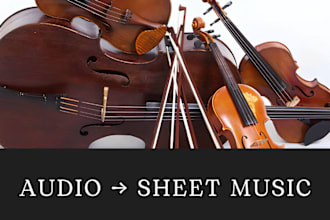 transcribe violin alto cello bass to sheet music by ear